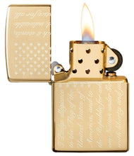 Load image into Gallery viewer, Zippo Lighter - Personalized Custom Message Engraved on Backside for Abstract USA Flag American US Patriotic (Pledge of Allegiance Flag 49585)