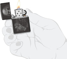 Load image into Gallery viewer, Zippo Lighter - Customized Message on Monster High Polish Black Pocket 46292