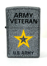 Load image into Gallery viewer, Zippo Personalized Message Engraved on Backside Customized U.S. Army Windproof Lighter (Iron Stone #Z5073)