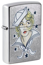 Load image into Gallery viewer, Zippo Lighter - Personalized Custom Message Engraved on Backside for Special Designs Windproof Lighter (Sailor Girl Tattoo 49789)