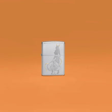 Load image into Gallery viewer, Zippo Lighter - Custom Message Engrave Devilish Ace Design - Satin Chrome 48658