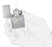 Load image into Gallery viewer, Zippo Lighter - Custom Engraved with Your Message - Angel Aura Design, Engraved - Brushed Chrome 46479