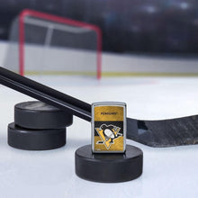 Load image into Gallery viewer, Zippo 2021 NHL Pittsburgh-Penguins Street Chrome Pocket Lighter