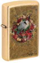 Load image into Gallery viewer, Zippo Lighter - Personalized Custom Message Engraved on Back for Spazuk Art Works Windproof Zippo Lighter (Spazuk Bird and Roses 48329)