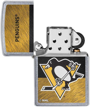 Load image into Gallery viewer, Zippo 2021 NHL Pittsburgh-Penguins Street Chrome Pocket Lighter