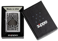 Load image into Gallery viewer, Zippo Lighter- Personalized Engrave Ace of SpadesZippo Ace of Spades B&W #49637