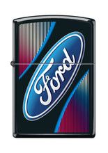 Load image into Gallery viewer, Zippo Lighter - Personalized Custom Message Engraved on Backside for Ford Oval Color Logo Black Matte #Z5199