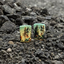 Load image into Gallery viewer, Zippo Lighter - Custom Engraved with Your Message for Off The Grid Design 540 Tumbled Brass Pocket Lighter 46263