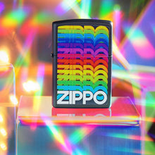 Load image into Gallery viewer, Zippo Lighter - Customized Message on Techno Black Matte Pocket Lighter 46234