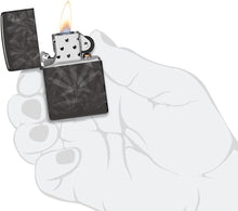 Load image into Gallery viewer, Zippo Lighter - Customized Message on Leaf , Photo 360 - High Polish Black 48924