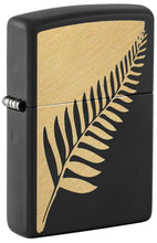 Load image into Gallery viewer, Zippo Lighter - Custom Engraved with Your Message - Zen Flora Design - Black Matte 46473
