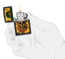 Load image into Gallery viewer, Zippo Lighter - Custom Engraved with Your Message for Lucky Map Design Black Matte Pocket Lighter 46244