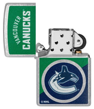 Load image into Gallery viewer, Zippo Lighter - Custom Engraved with Your Message for NHL Vancouver Canucks 2024 Street Chrome Pocket Lighter 46209