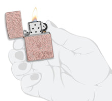 Load image into Gallery viewer, Zippo Lighter - Personalized Customize Message Engrave on Backside for Armor Deep Carve Design Lighters (Rose Gold)