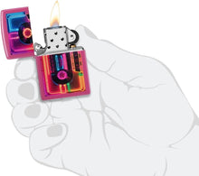 Load image into Gallery viewer, Zippo Lighter - Customized Message Neon Cassette Frequency Pocket Lighter 46693