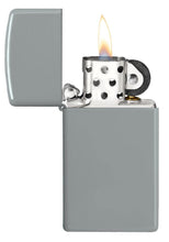 Load image into Gallery viewer, Zippo Lighter - Personalized Customize Message Engrave on Slim Size Windproof Lighter (Flat Grey #49527)
