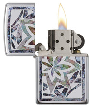 Load image into Gallery viewer, Zippo Lighter - Customize Message Engrave for Chrome Fusion Leaf Art #29727