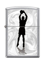 Load image into Gallery viewer, Zippo Lighter - Personalized Custom Message Engraved on Backside for Basketball Player Shadow Street Chrome #Z5267