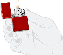 Load image into Gallery viewer, Zippo Lighter - Personalized Message Engraved on Backside Colored Windproof Lighter Metallic Red 49475
