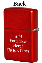 Load image into Gallery viewer, Zippo - Customized Message on Mazzi® Woman Silhouette Metallic Red 46410
