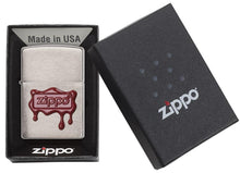 Load image into Gallery viewer, Zippo Lighter - Personalized Message Engraved on Backside Red Wax Seal Zippo Logo #29492