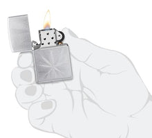 Load image into Gallery viewer, Zippo Lighter - Custom Engraved with Your Message - Engraved Weed Leaf - Satin Chrome 46256