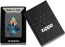 Load image into Gallery viewer, Zippo - Customized Message on Arrowhead and Mountain Scene - Iron Stone 46007