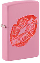 Load image into Gallery viewer, Zippo Lighter - Custom Engraved with Your Message - Smooches Design - Pink Matte 46470