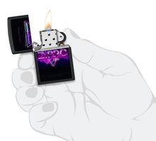 Load image into Gallery viewer, Zippo Lighter - Customized Message Sign Design Black Matte Pocket Lighter 46247