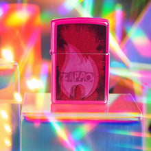 Load image into Gallery viewer, Zippo Lighter- Personalized Custom Message Engraved on Pulse Design Frequency Pocket Lighter 46572