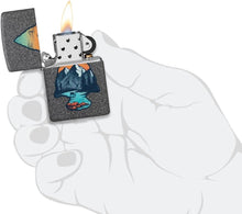 Load image into Gallery viewer, Zippo - Customized Message on Arrowhead and Mountain Scene - Iron Stone 46007
