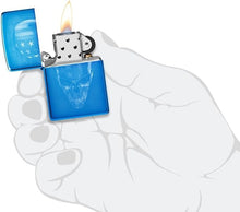 Load image into Gallery viewer, Zippo Lighter - Personalized Message Engraved on Backside for Fire Fighter Windproof Lighter (American Flag Skull 48739)