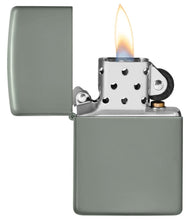 Load image into Gallery viewer, Zippo Lighter - Personalized Message Engraved on Backside Colored Windproof Lighter Sage Green 49843