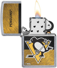 Load image into Gallery viewer, Zippo 2021 NHL Pittsburgh-Penguins Street Chrome Pocket Lighter