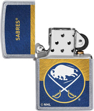 Load image into Gallery viewer, Zippo 2021 NHL Buffalo-Sabres Street Chrome Pocket Lighter