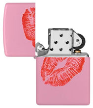 Load image into Gallery viewer, Zippo Lighter - Custom Engraved with Your Message - Smooches Design - Pink Matte 46470