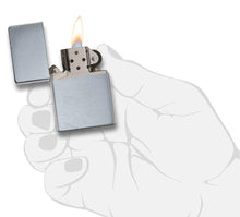 Load image into Gallery viewer, Zippo Lighter - Personalized Custom Message Engrave Chrome Windproof Lighter Vintage with Slashes 230