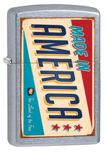 Load image into Gallery viewer, Zippo Lighter- Made in America Sign Street Chrome Windproof Lighter #Z5042