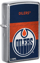 Load image into Gallery viewer, Zippo 2021 NHL Edmonton Oilers Street Chrome Pocket Lighter