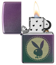 Load image into Gallery viewer, Zippo Lighter - Personalized Customize Message Engrave on Backside for Playboy Bunny (Iridescent 48380)