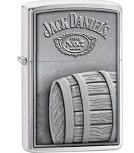 Load image into Gallery viewer, Zippo Lighter- Jack Daniels Barrell Brushed Chrome Windproof Lighter #Z473