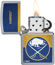 Load image into Gallery viewer, Zippo 2021 NHL Buffalo-Sabres Street Chrome Pocket Lighter