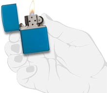 Load image into Gallery viewer, Zippo Lighter - Personalized Message Engraved on Backside Unique Classic High Polish Blue Windproof Lighter 20446