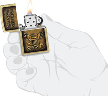 Load image into Gallery viewer, Zippo - Customized Message on United States Navy® Street Brass Pocket 46489
