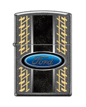 Load image into Gallery viewer, Zippo Lighter - for Ford Oval Asphalt Textures Tires Tracks Design Black Crackle Windproof Lighter #Z5320
