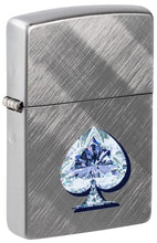 Load image into Gallery viewer, Zippo Lighter - Custom Engraved with Your Message - Gleaming Spade Design - Diagonal Weave 46472