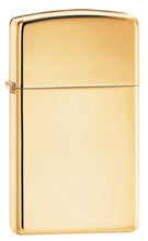 Load image into Gallery viewer, Zippo Lighter - Personalized Customize Message Engrave on Slim Size Windproof Lighter (Polish Brass #1654B)