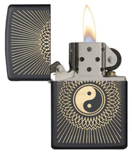 Load image into Gallery viewer, Zippo Lighter - Personalized Message Engraved on Backside Ying and Yang Windproof Lighter (Yin & Yang 29423)