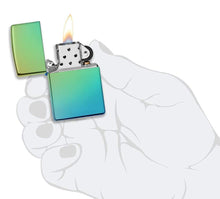 Load image into Gallery viewer, Zippo Lighter - Personalized Message Engraved on Backside Colored Windproof Lighter Teal 49191