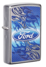 Load image into Gallery viewer, Zippo Lighter - Personalized Customize Message Engrave on Backside for Ford Design Zippo Lighter (Blue Flames #49307)